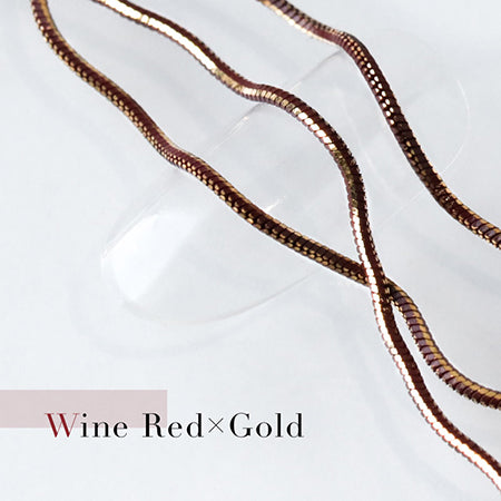 Bonnail snake chain Wine red X gold 30cm