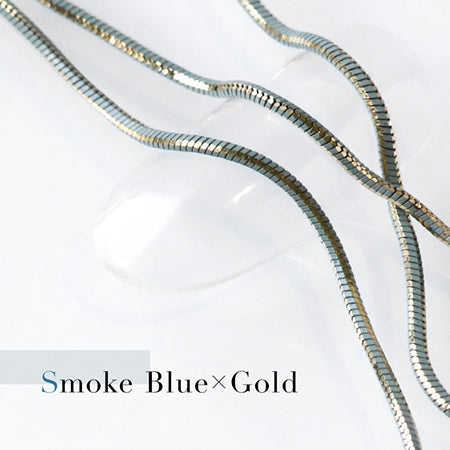 Bonnail snake chain smoke blue X gold 30cm