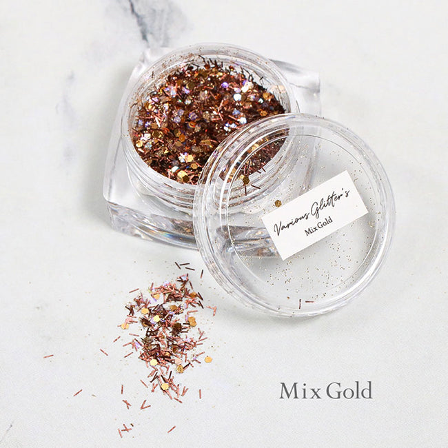 Bonnail × meg Various Glrtter's mix gold