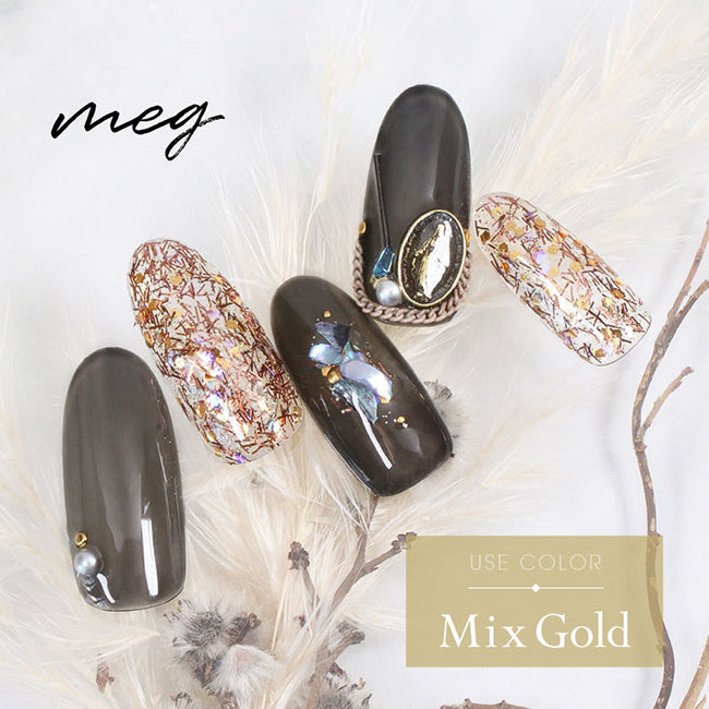 Bonnail × meg Various Glrtter's mix gold