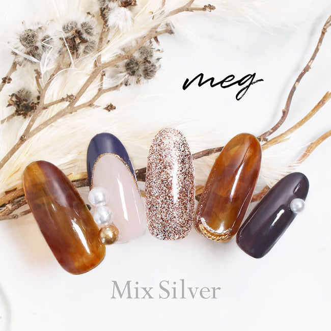 Bonnail × meg Various Glrtter's mix silver