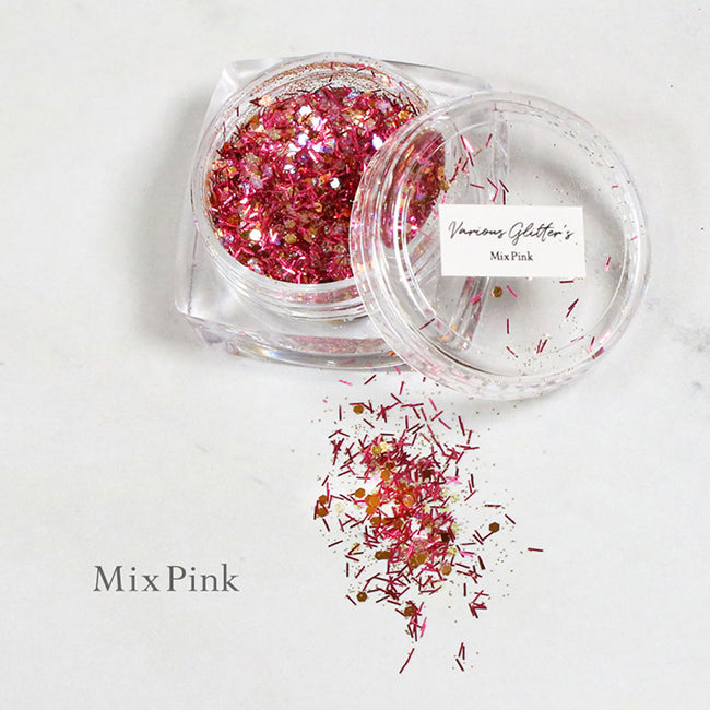Bonnail × meg Various Glrtter's mix pink