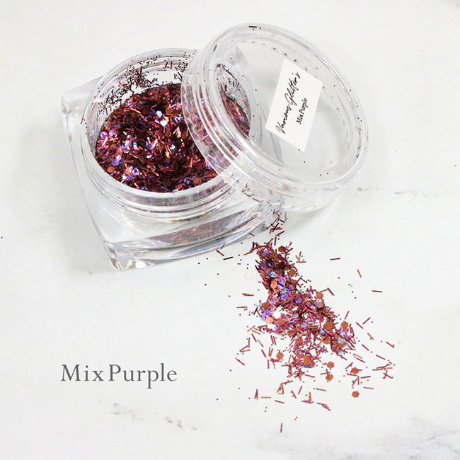 Bonnail × meg Various Glrtter's mix purple