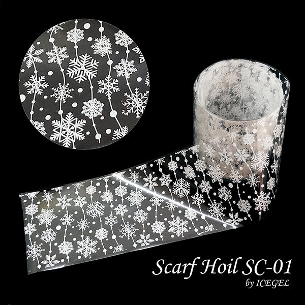 ICE GEL scarf foil  SC01 Snow Crystal