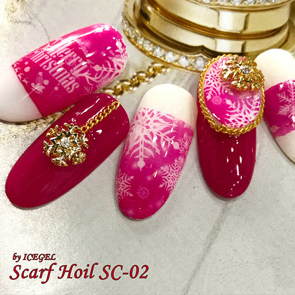 ICE GEL scarf foil  SC02 Pink Snow