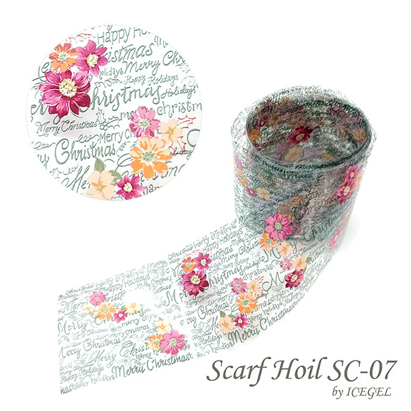 ICE GEL scarf foil   SC07 Winter Flower