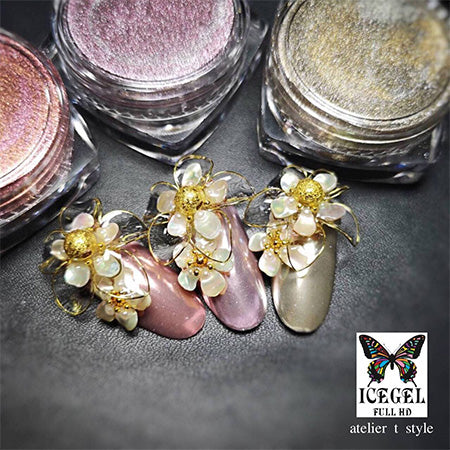 ICE GEL glow powder Champagne Gold