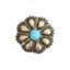 Putiel nail parts  Concho H Gold Turquoise