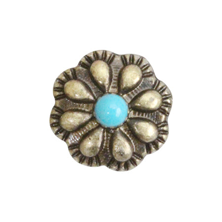 Putiel nail parts  Concho H Gold Turquoise