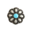 Putiel nail parts  Concho H Silver Turquoise