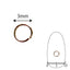 Lady Grace Nail Accessories ND1448-1 Gold 3mm x 3mm