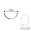 Lady Grace Nail Accessories  ND038-3 Pink Gold 7mm x 5mm
