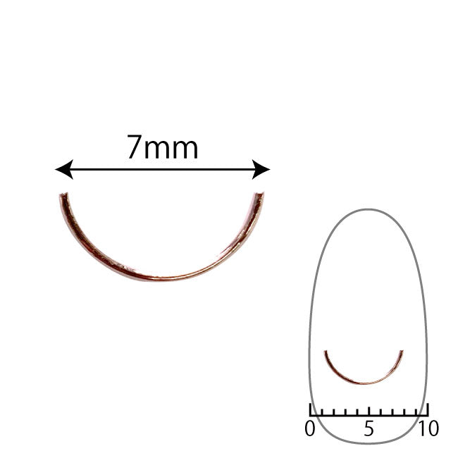 Lady Grace Nail Accessories  ND038-3 Pink Gold 7mm x 5mm