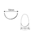 Lady Grace Nail Accessories  ND040-2 Silver 10mm x 5.3mm