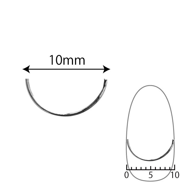 Lady Grace Nail Accessories  ND040-2 Silver 10mm x 5.3mm