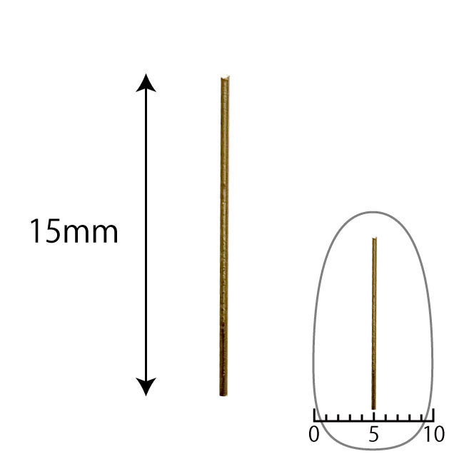Lady Grace Nail Accessories ND1575-1 Gold 15mm x 1mm