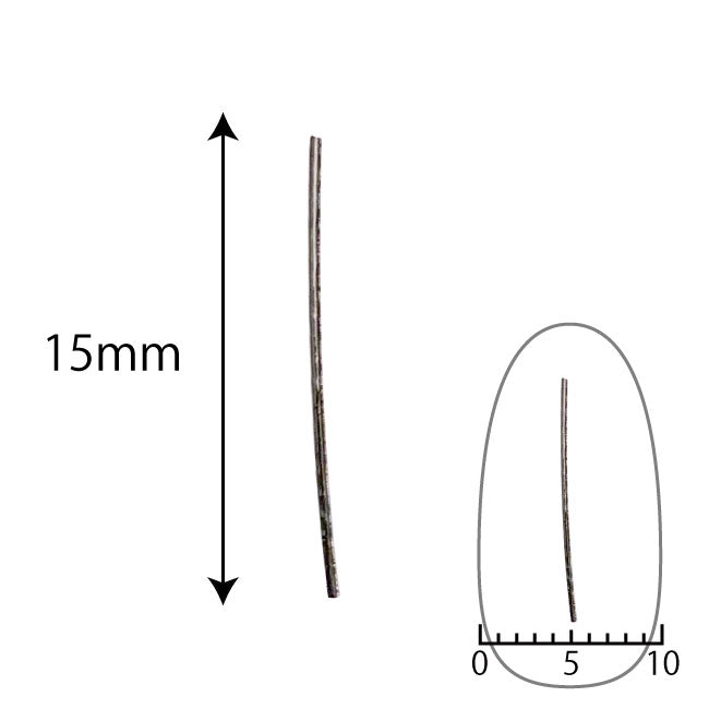 Lady Grace Nail Accessories ND1575-2 Silver 15mm x 1mm