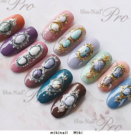 Sha-Nail Charm  Metal Frame Gold