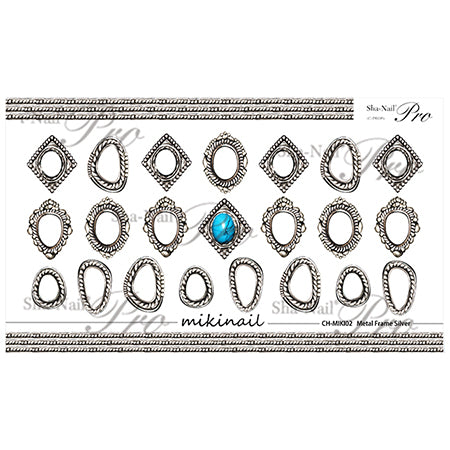 Sha-Nail Charm  Metal Frame Silver