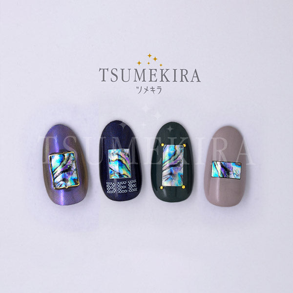 Tsumekira [noble] Hanako Produce 6  Abalone Shell Parts  46mm x 88mm