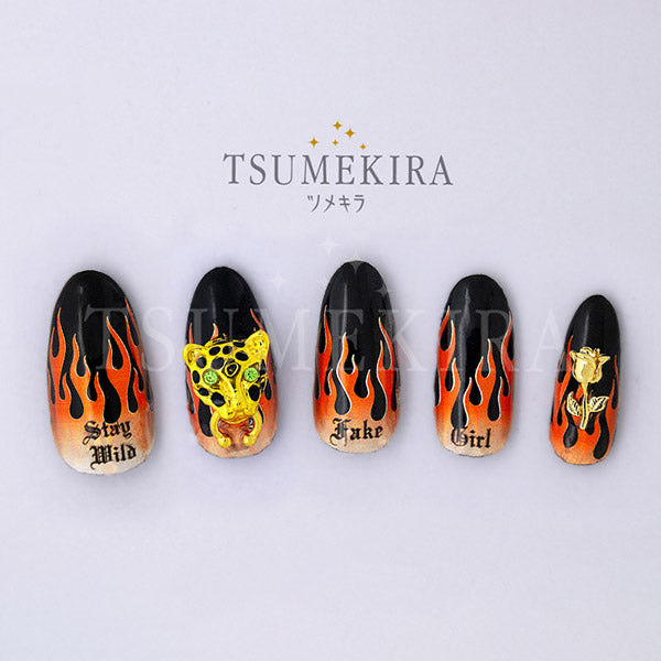 Tsumekira [noble] Produced by BritneyTOKYO   Blaze Orange  46mm x 88mm