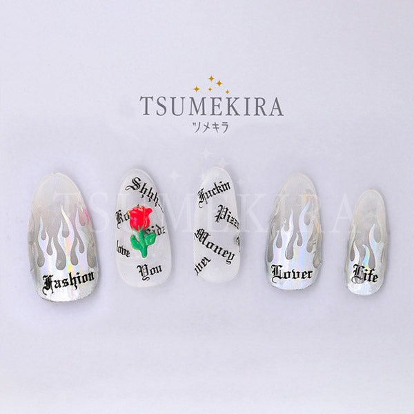 Tsumekira [noble] Produced by BritneyTOKYO  Blaze Silver 46mm x 88mm