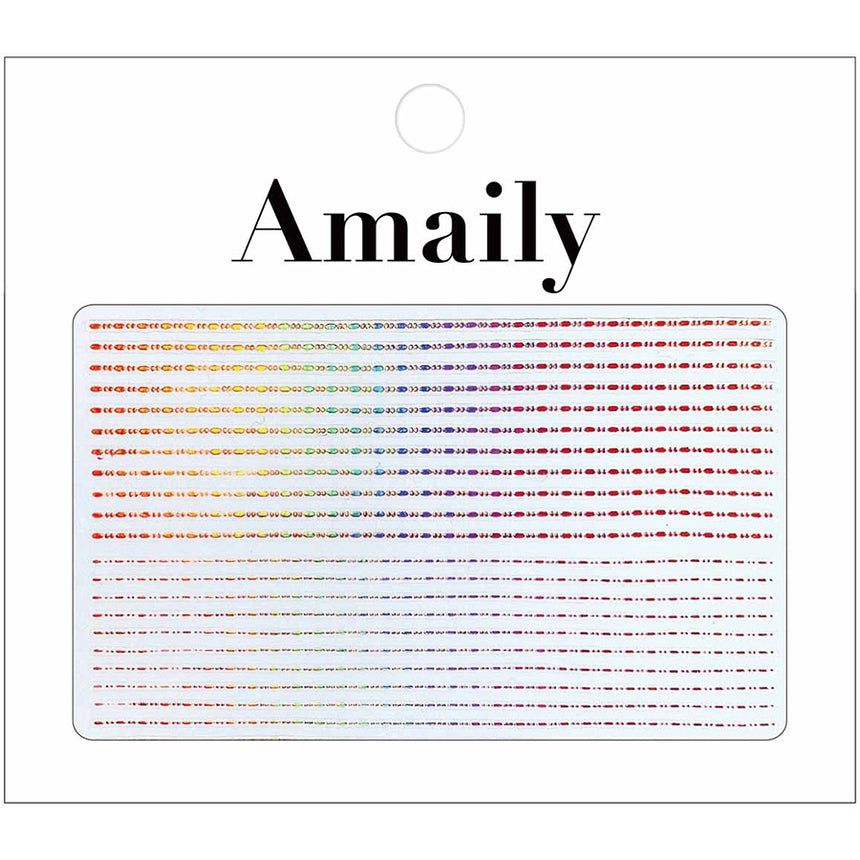Amaily nail seal  No. 9-14 Decorative line (PG)  55mm length x 85mm width