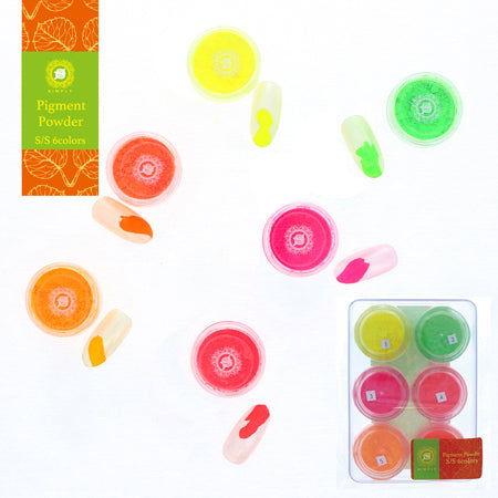 BEAUTY NAILER SIMPLY Pigment powder  QPP-2 (6 colors for S / S collection)