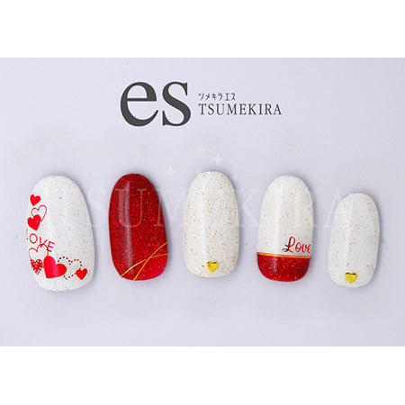Tsumekira es (Es) Valentine Heart Red  ES-VLT-401