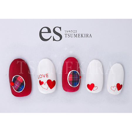 Tsumekira es (Es) Valentine Heart Red  ES-VLT-401