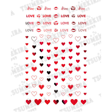 Tsumekira es (Es) Valentine Heart Red  ES-VLT-401
