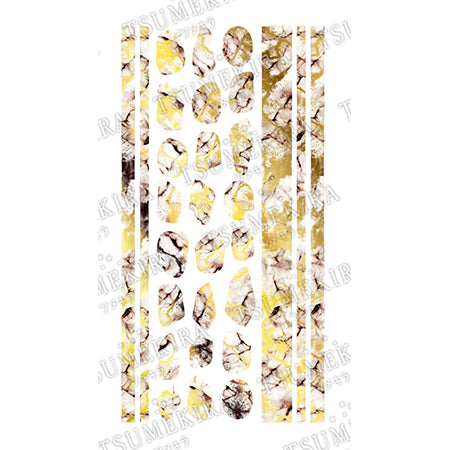Tsumekira [noble] marble parts  white × gold NO-MAR-102