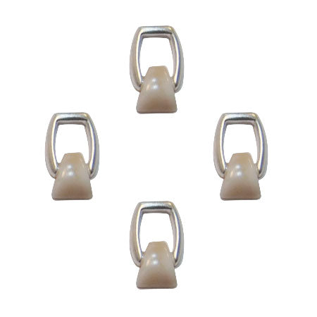 SHAREYDVA Nail Parts Square Ring Mat Silver 4p