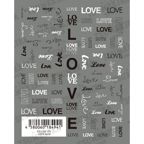 Tsumekira es LOVE fonts ES-LOV-101  97mm x 78mm  1