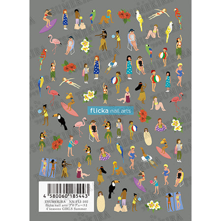 TSUMEKIRA Produced by flicka nail arts 1 4 seasons GIRLS Summer NN-FLI-102