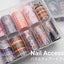 Nail accessories art film Blue scarf pattern