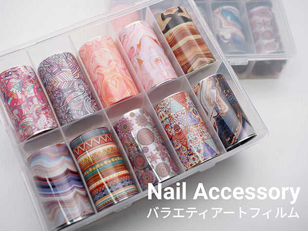 Nail accessories art film Orange Marble