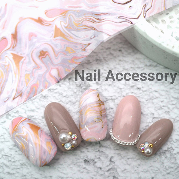 Nail accessories art film Pink Marble