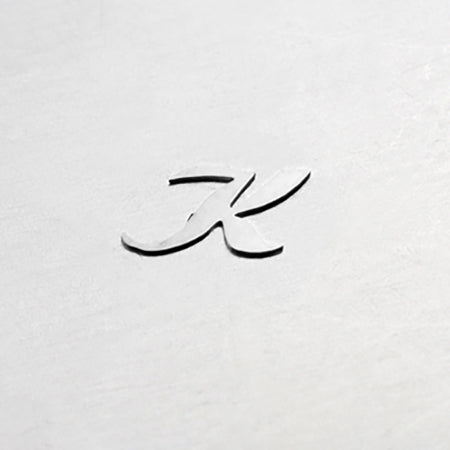 Jewelry-Nail LP-0841 cursive K Silver