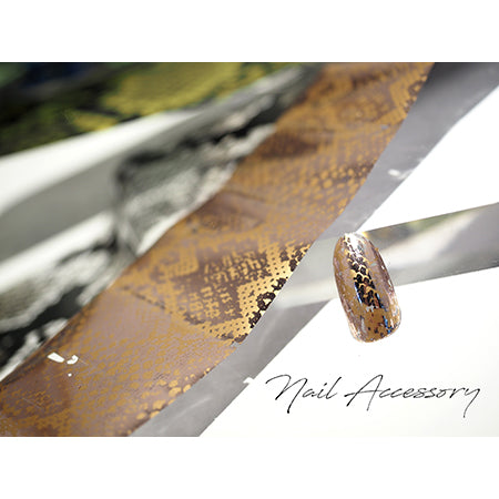 Nail accessories art film Python pattern pink gold