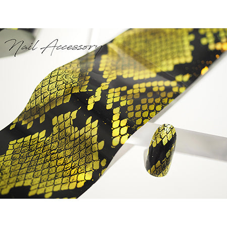Nail accessories art film Python pattern gold