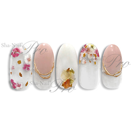 Sha-Nail Plus Real Flowlet White Gradation