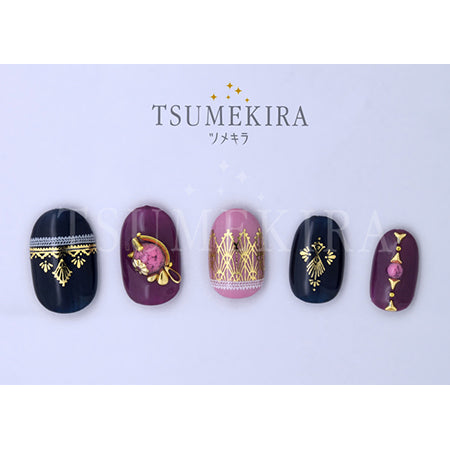 Tsumekira Vicky Wu Produce 6  Aztec art Gold