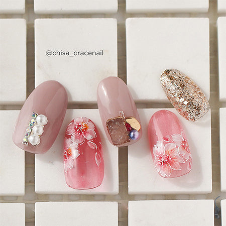 Bonnail Metal Drop S  Pink gold 14p