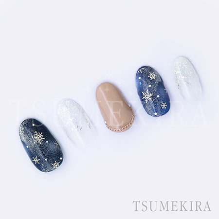 Tsumekira Snowflake 9 White gold  SG-YUK-901