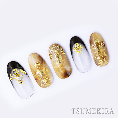 Tsumekira colors nail Yuu Produce 1 embroidery lace gold SG-YUU-102