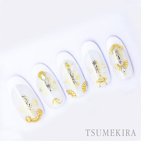 Tsumekira colors nail Yuu Produce 1 embroidery lace gold SG-YUU-102