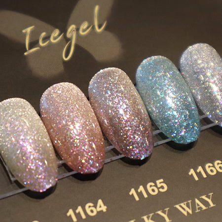 ICE GEL A BLACK Star Galaxy Gel  1165 MILKY WAY Tope Purple  3g