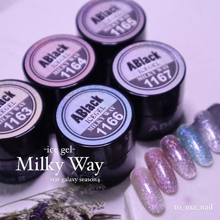 ICE GEL A BLACK Star Galaxy Gel   1164 MILKY WAY LOGY Pink  3g