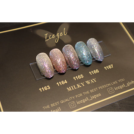 ICE GEL A BLACK Star Galaxy Gel  1167 MILKY WAY Aurora Gray 3g